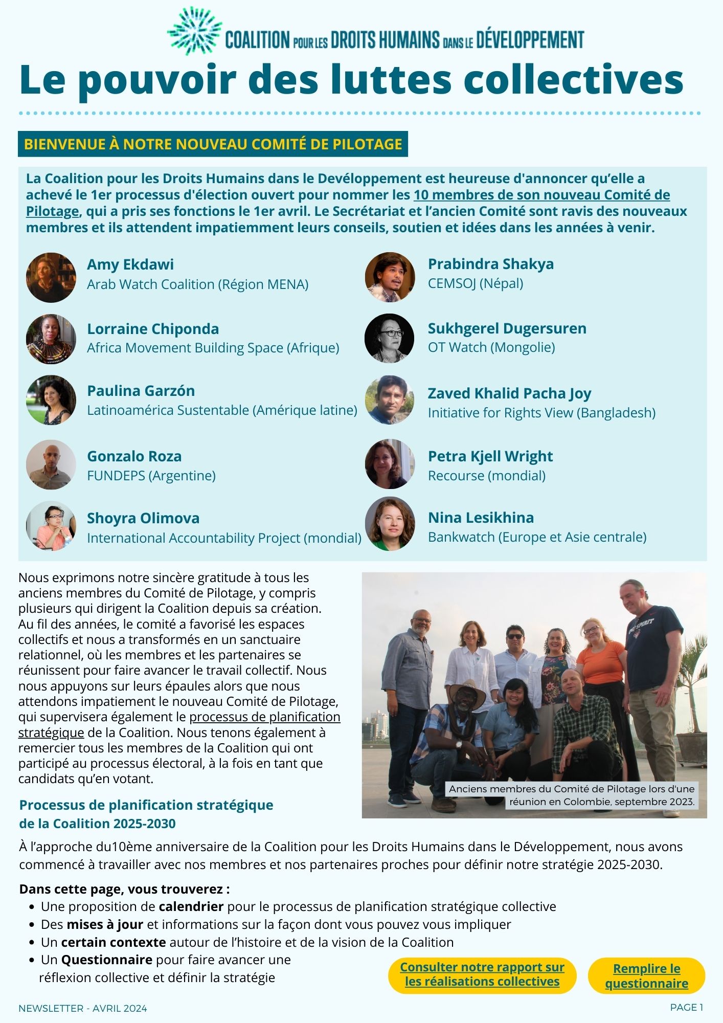 Bulletin – Avril 2024