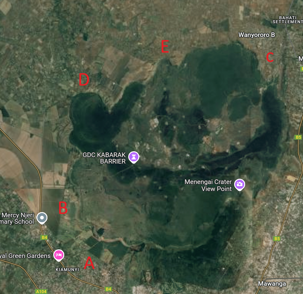 Menengai map Menengai map