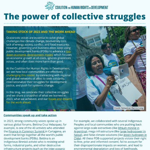 Newsletter – January 2024 | The Coalition for Human Rights in Development