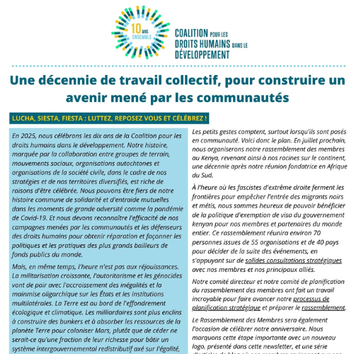 Newsletter – Juin 2025